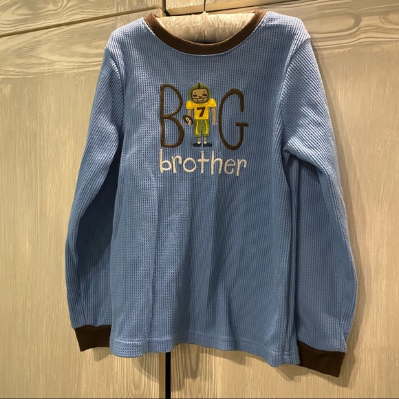 Preowned Carters Big Brother Football Waffle long sleeve Shirt size 6 - Picture 1 of 5